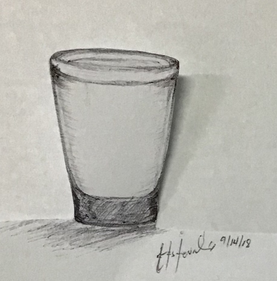 A glass of water...