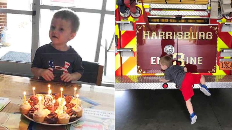 A fire station in North Carolina and three year old Jackson A fire station in North Carolina and three year old Jackson