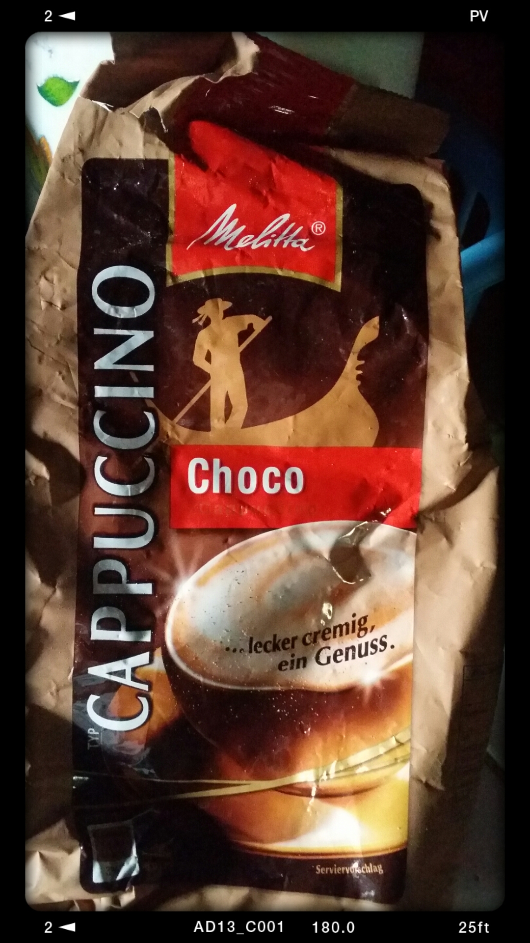 the pack of the chocolate cappuccino