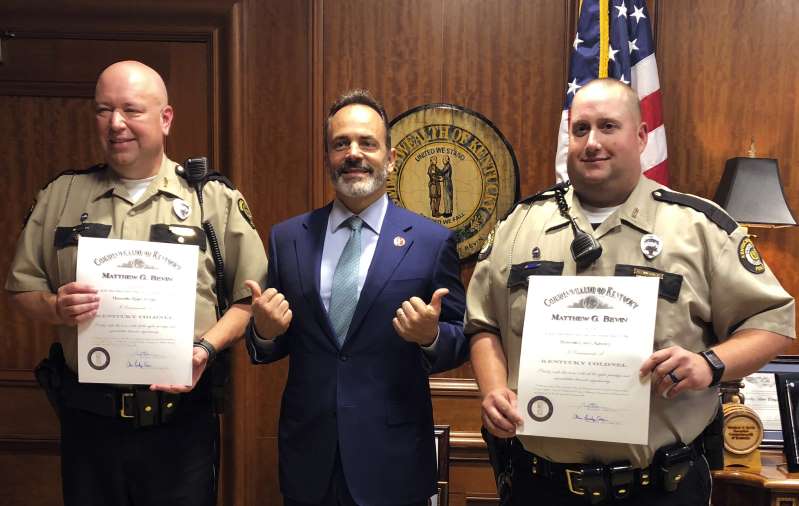 Two Kentucky Police Officers are honored for their heroic actions