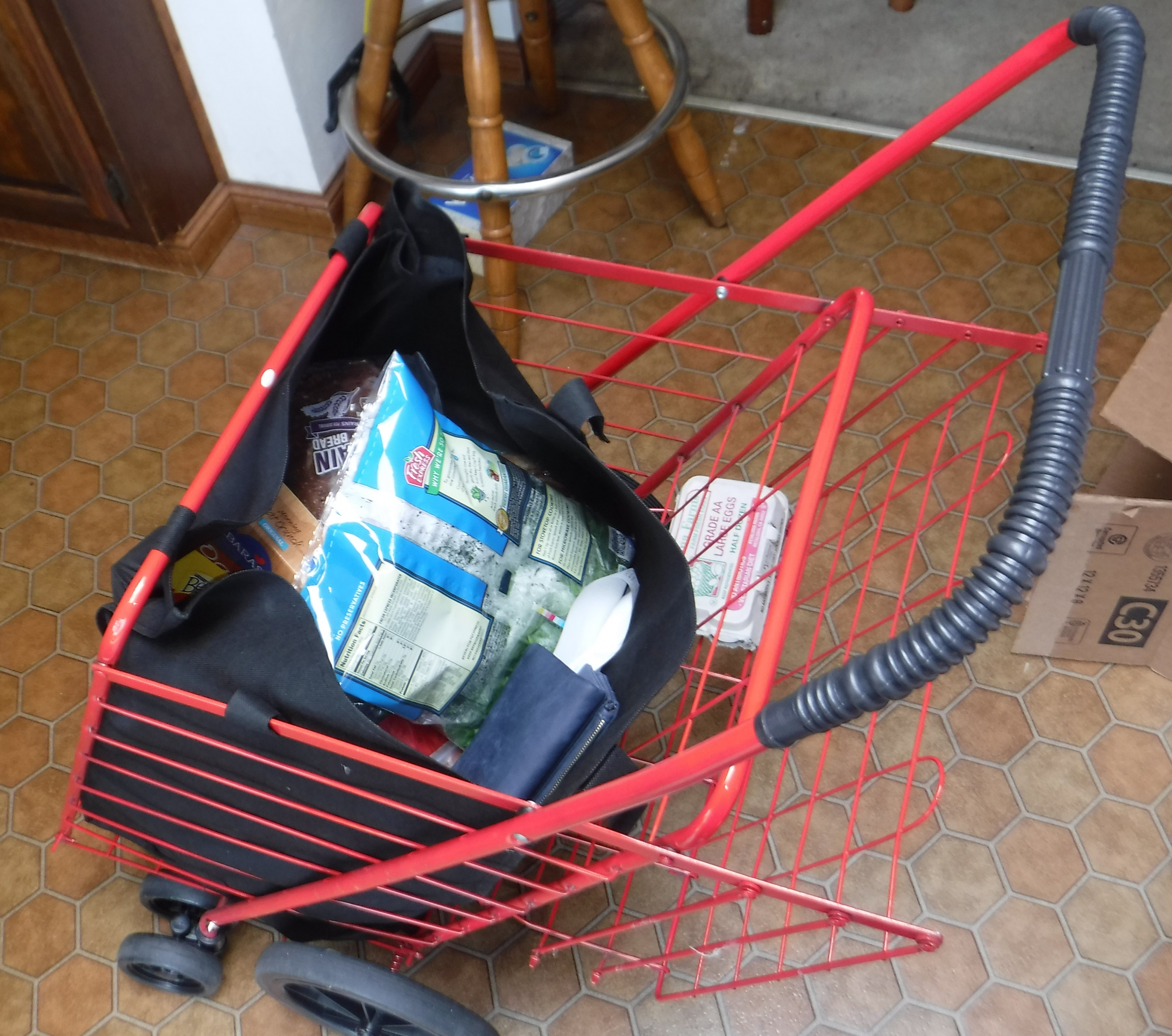 Photo I took of my personal shopping cart when I once came home from shopping