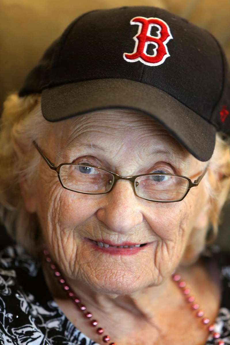 Mary Latowski a devoted Boston Red Sox fan