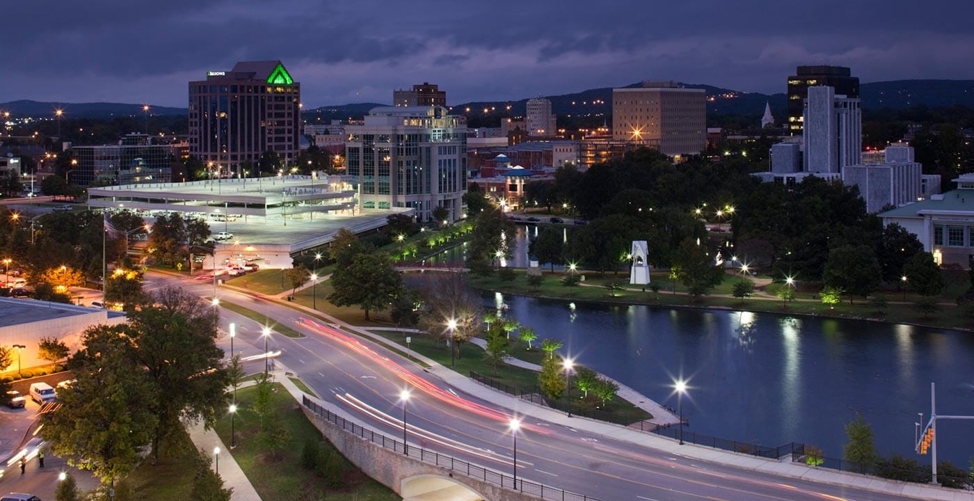 The city view of Huntsville Alabama