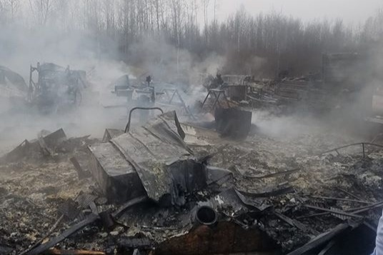 A home that burned down to the ground in Twig Minnesota