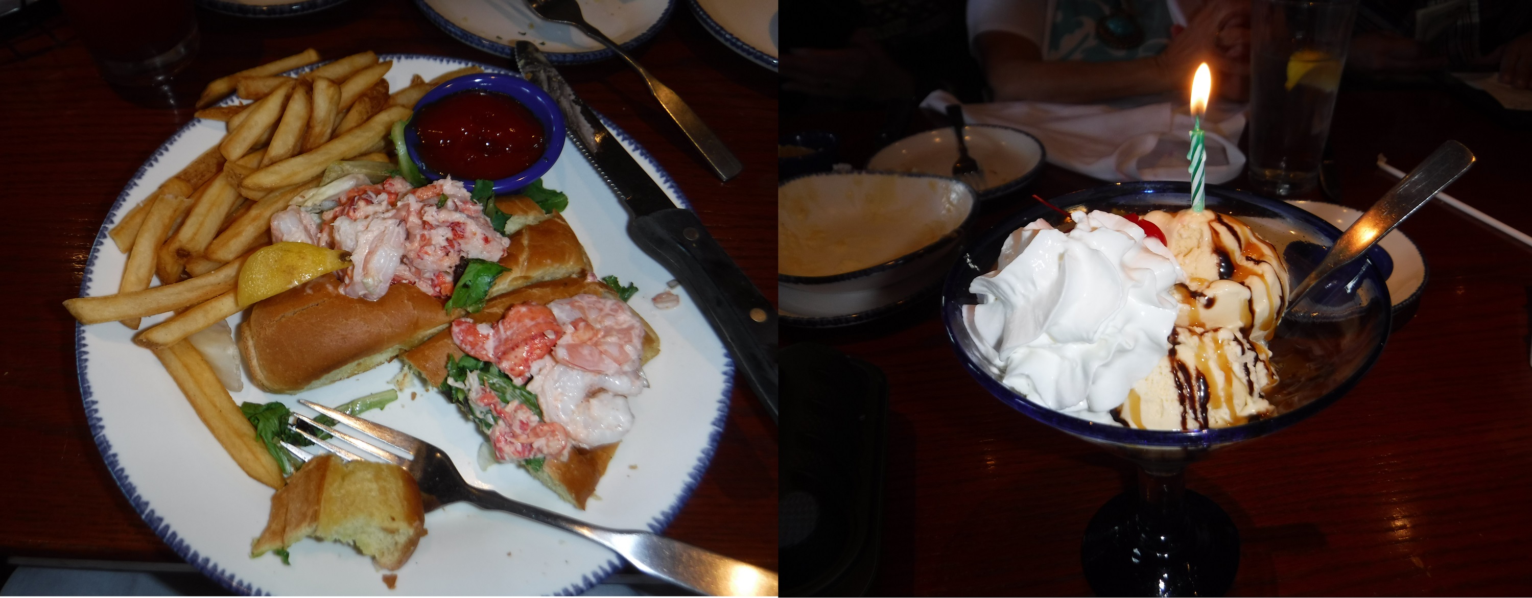 Photos I took of lunch and my birthday sundae today Photos I took of lunch and my birthday sundae today