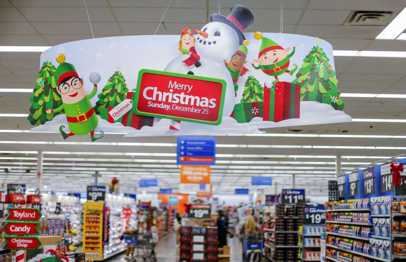 A sign at a Wal Mart in Derby Vermont.