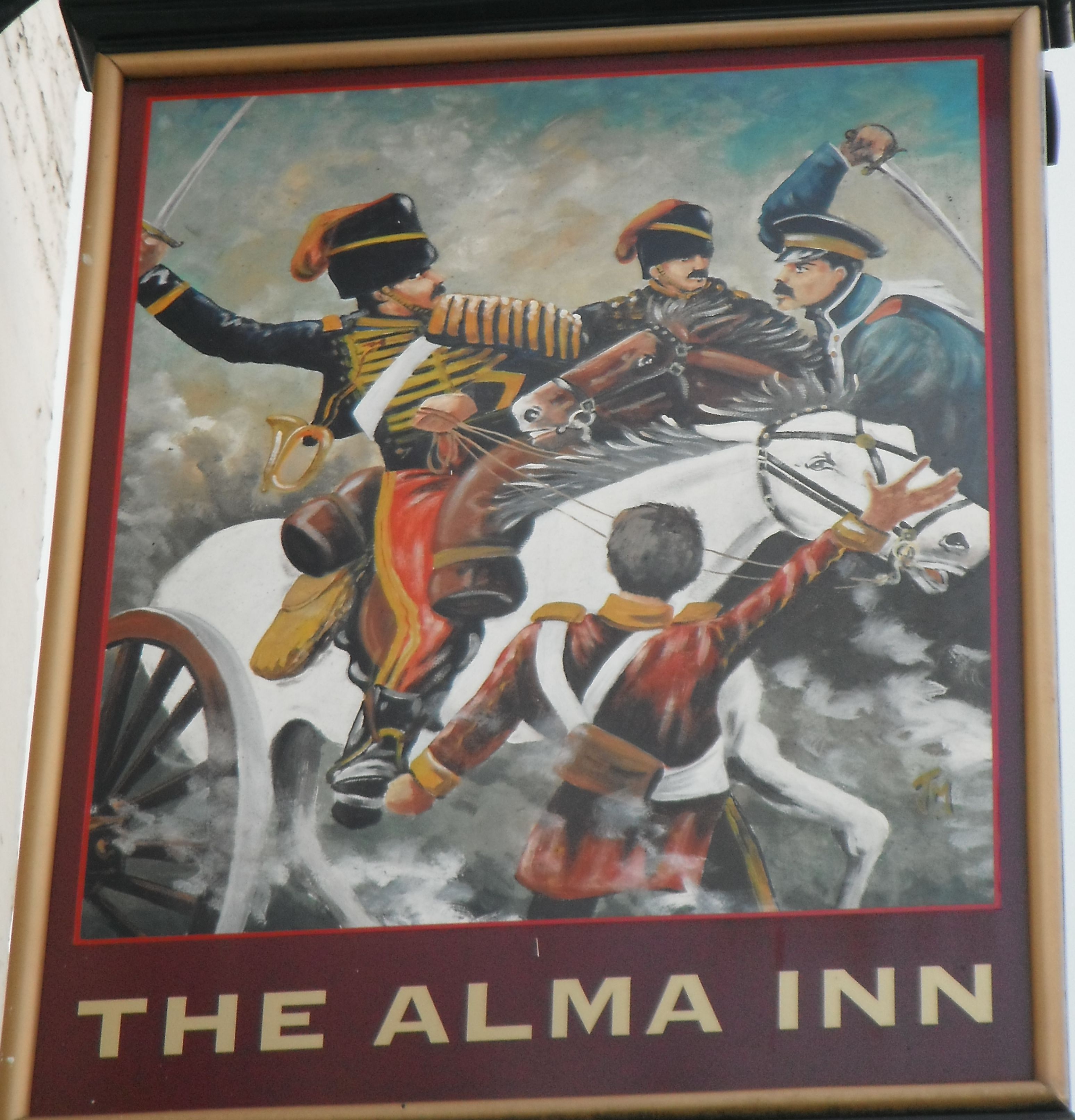 Photo taken by me - Pub Sign The Alma, Bolton Lancashire Photo taken by me - Pub Sign The Alma, Bolton Lancashire