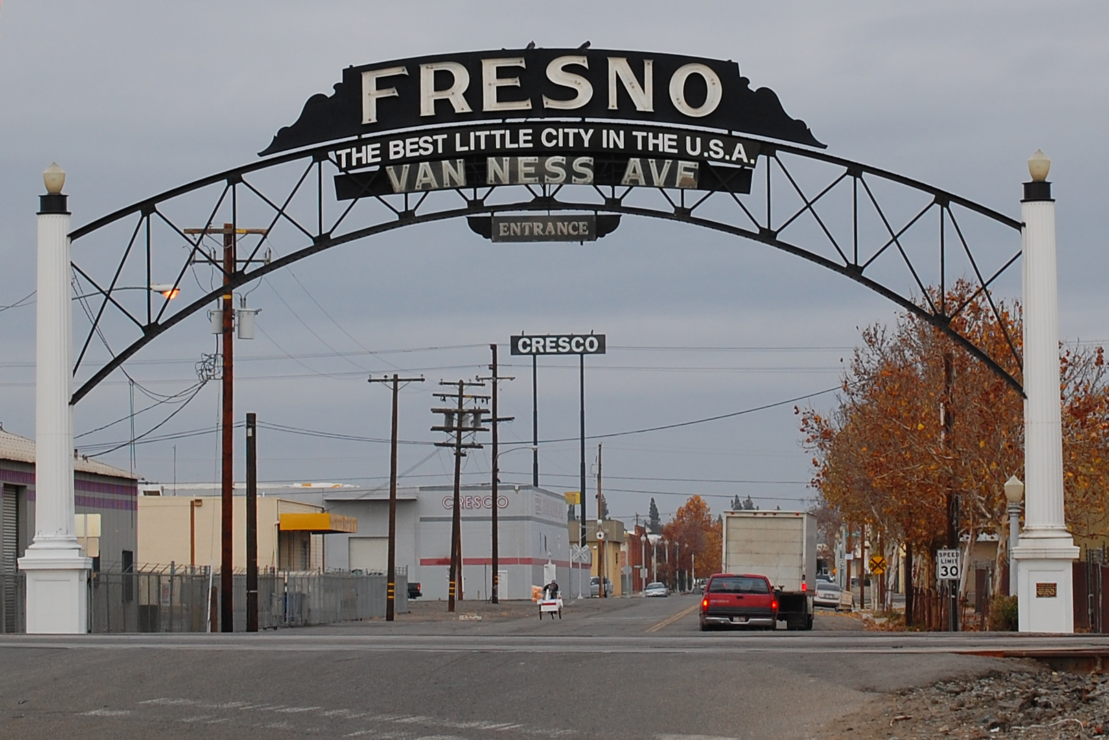 The welcome sign in Fresno California