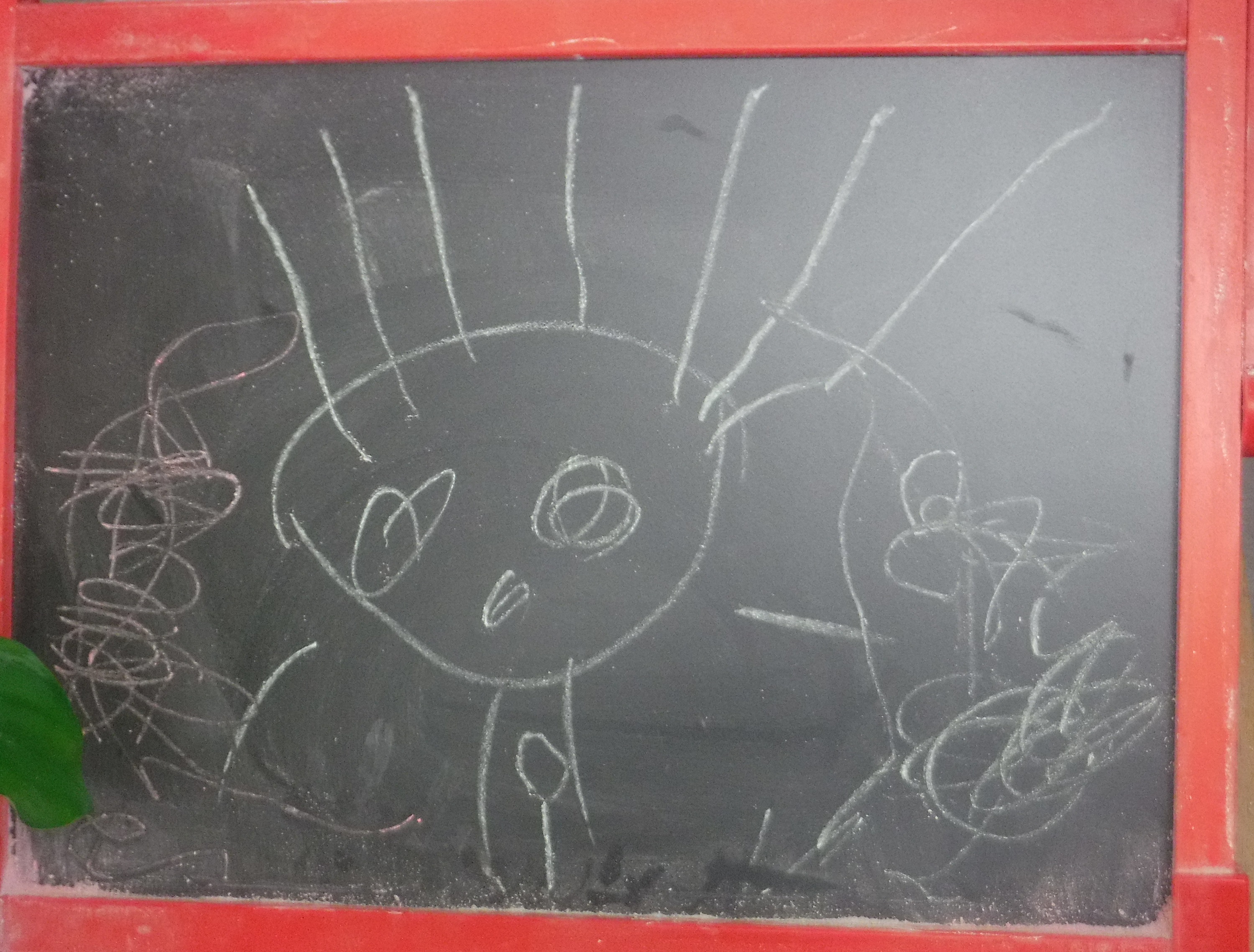 Photo I took of a drawing by a child at work Photo I took of a drawing by a child at work