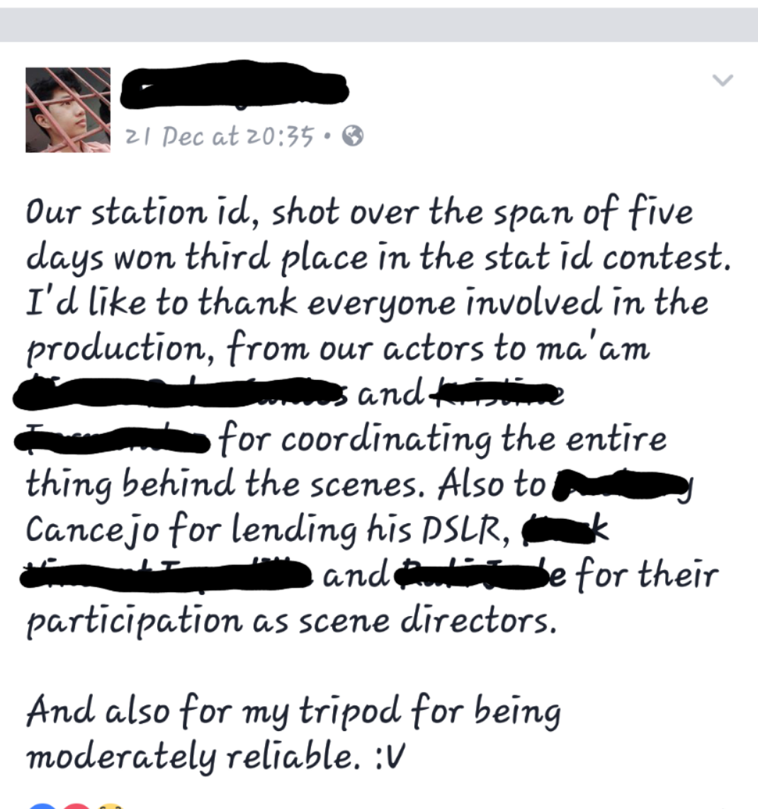 my son's post on Facebook my son's post on Facebook