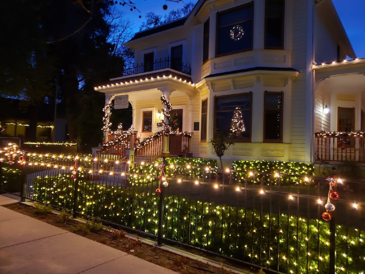 Victorian Home Decorated for Christmas in Paso Robles
