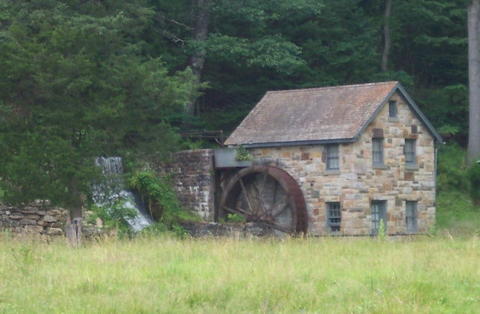 Liberty Furnace Mill *VA* - This is the Liberty Furnace Mill in, Virginia. It was once used during the Civil War. They would use mules to bring iron ore out of the mountain. Bring it to the Furnace.  It is so beautiful when the water is high. And it runs over the wheel.