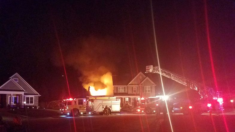 A house fire in Mount Pleasant Wisconsin on Friday evening A house fire in Mount Pleasant Wisconsin on Friday evening