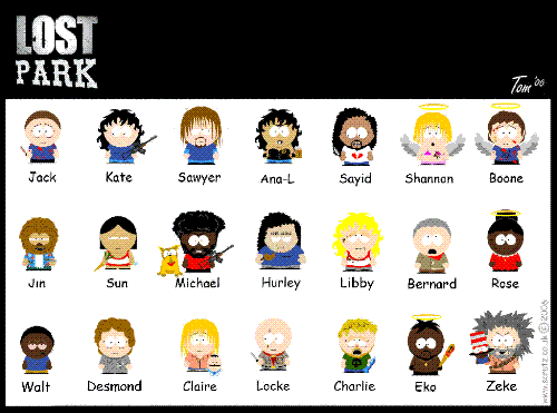 Lost Park! - Personages of serie of TV “Lost” in the South Park, very funny! XD!