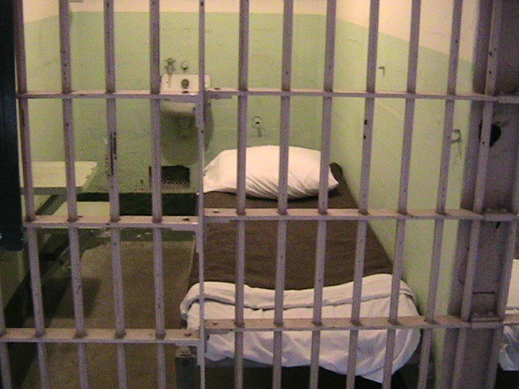 A cell at Alcatraz Prison, San Francisco, CA