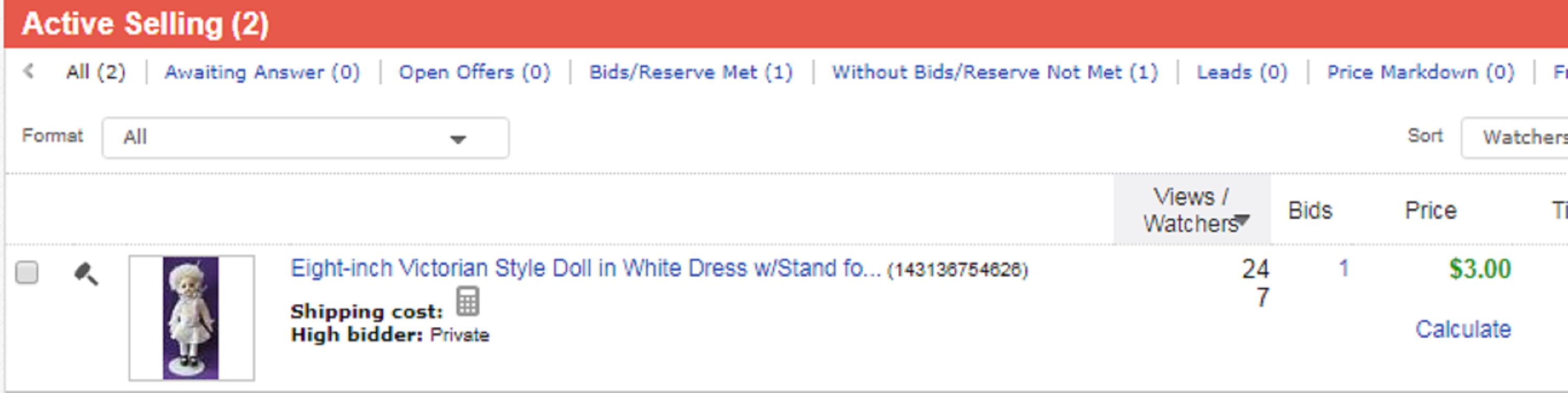 Screencap I took of my current eBay Auction Screencap I took of my current eBay Auction