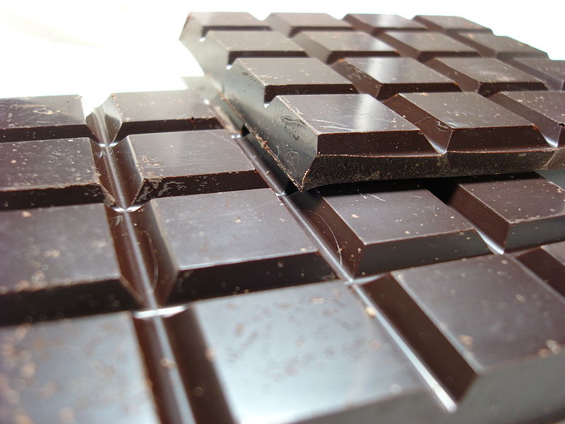 https://commons.wikimedia.org/wiki/File:Dark_chocolate_bar.jpg https://commons.wikimedia.org/wiki/File:Dark_chocolate_bar.jpg