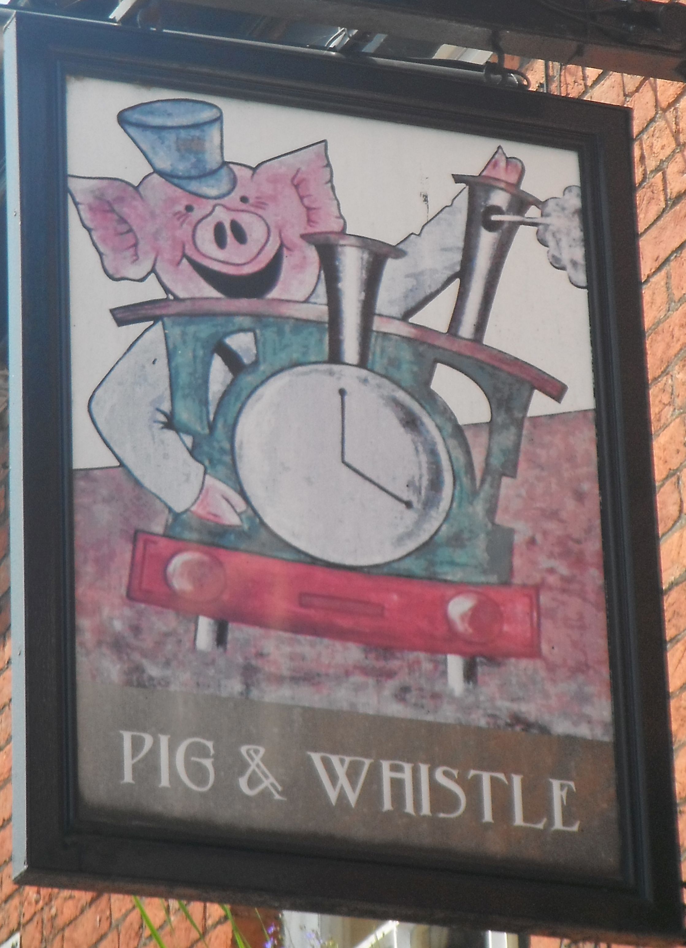 Pub Sign Study The Pig And Whistle Heywood Manchester / myLot