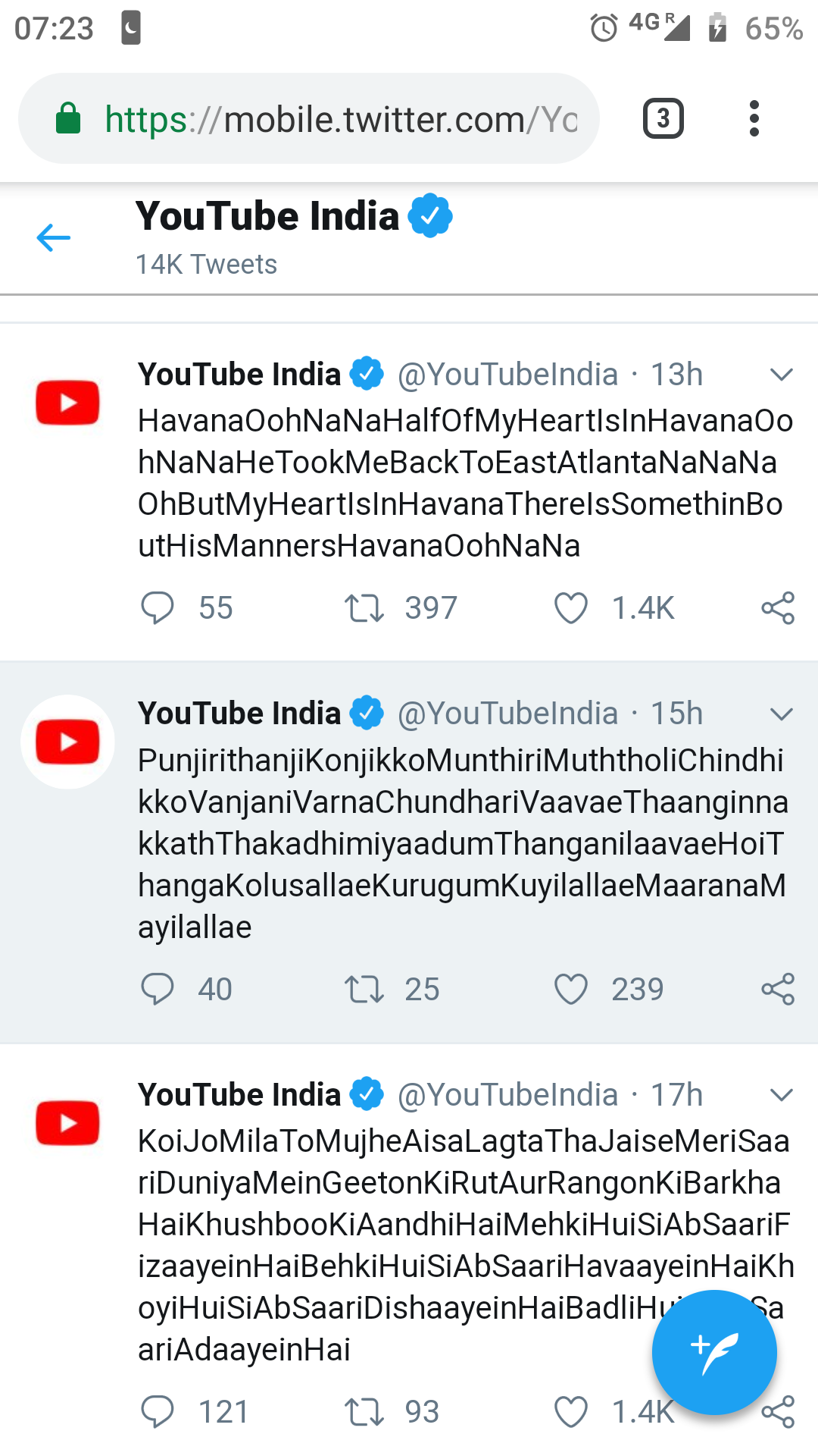 YouTube, twitter