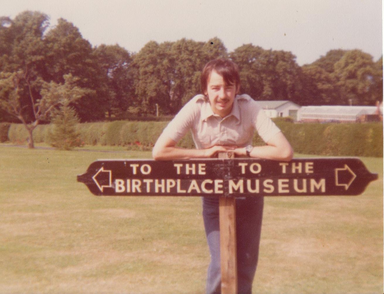 Photo – me at the Robert Burns sign post – taken by my Mum. Photo – me at the Robert Burns sign post – taken by my Mum.