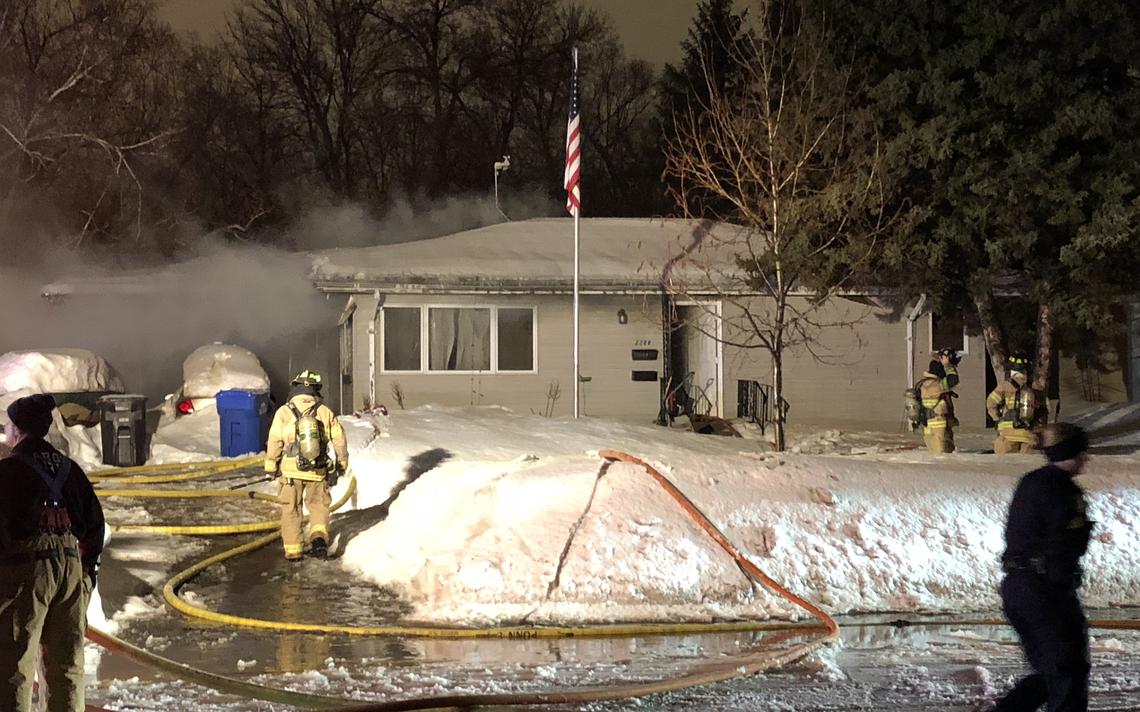 A house fire in Fargo North Dakota