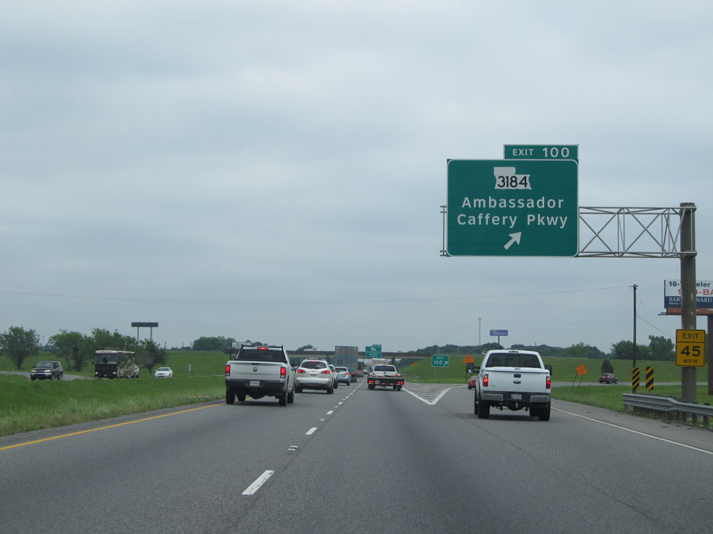 Interstate 10 near the Lafayette city limits