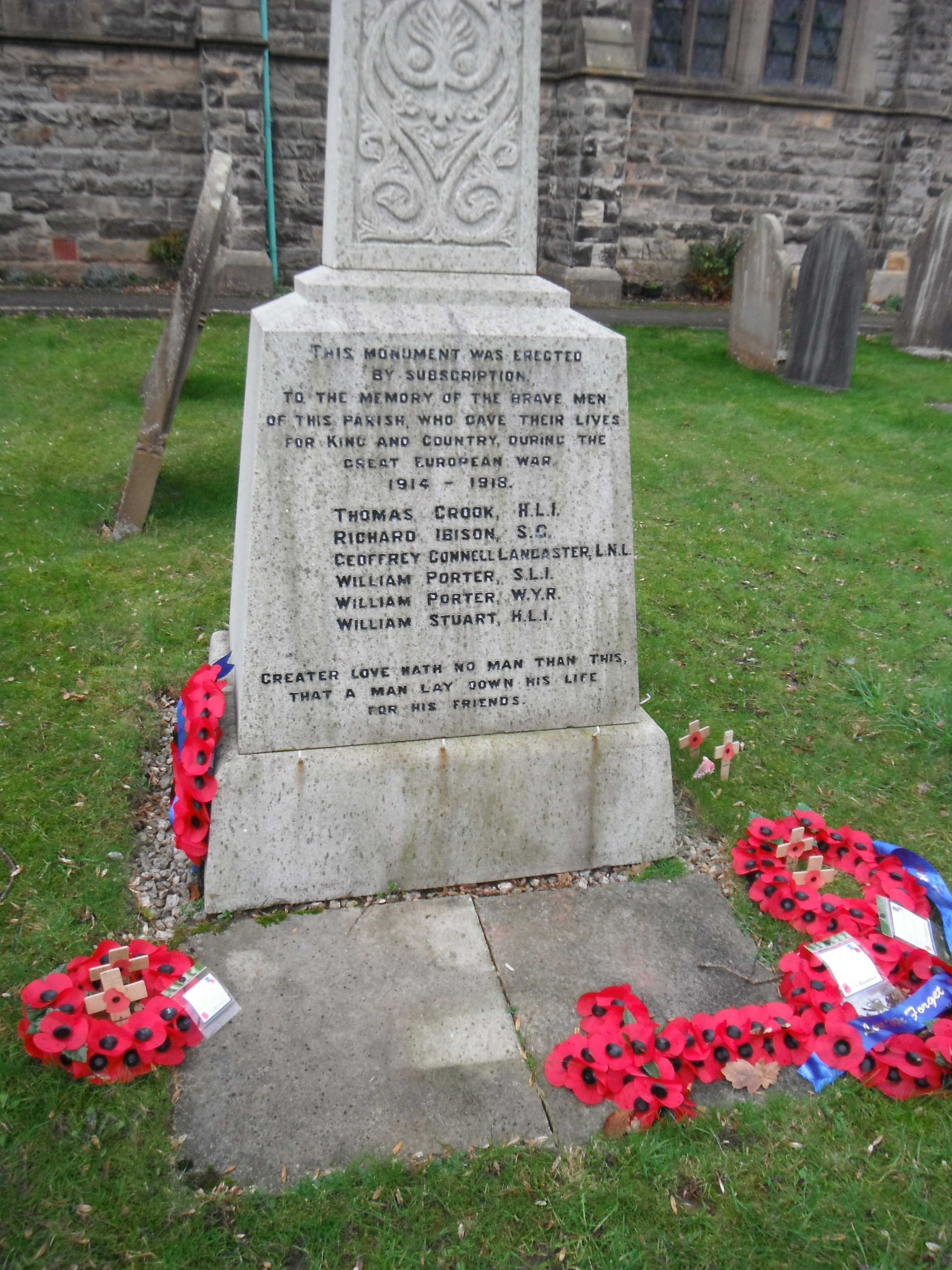 Photo taken by me – war memorial at St Peters Church Inskip Photo taken by me – war memorial at St Peters Church Inskip