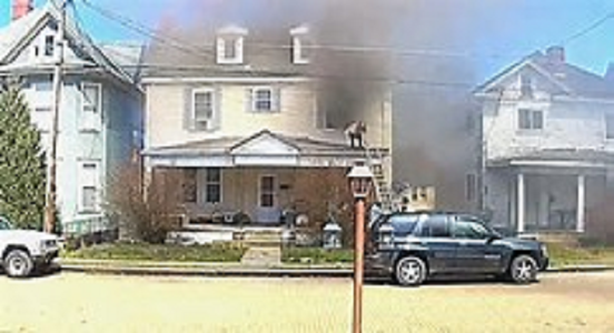 House on fire in Clarksburg West Virginia House on fire in Clarksburg West Virginia