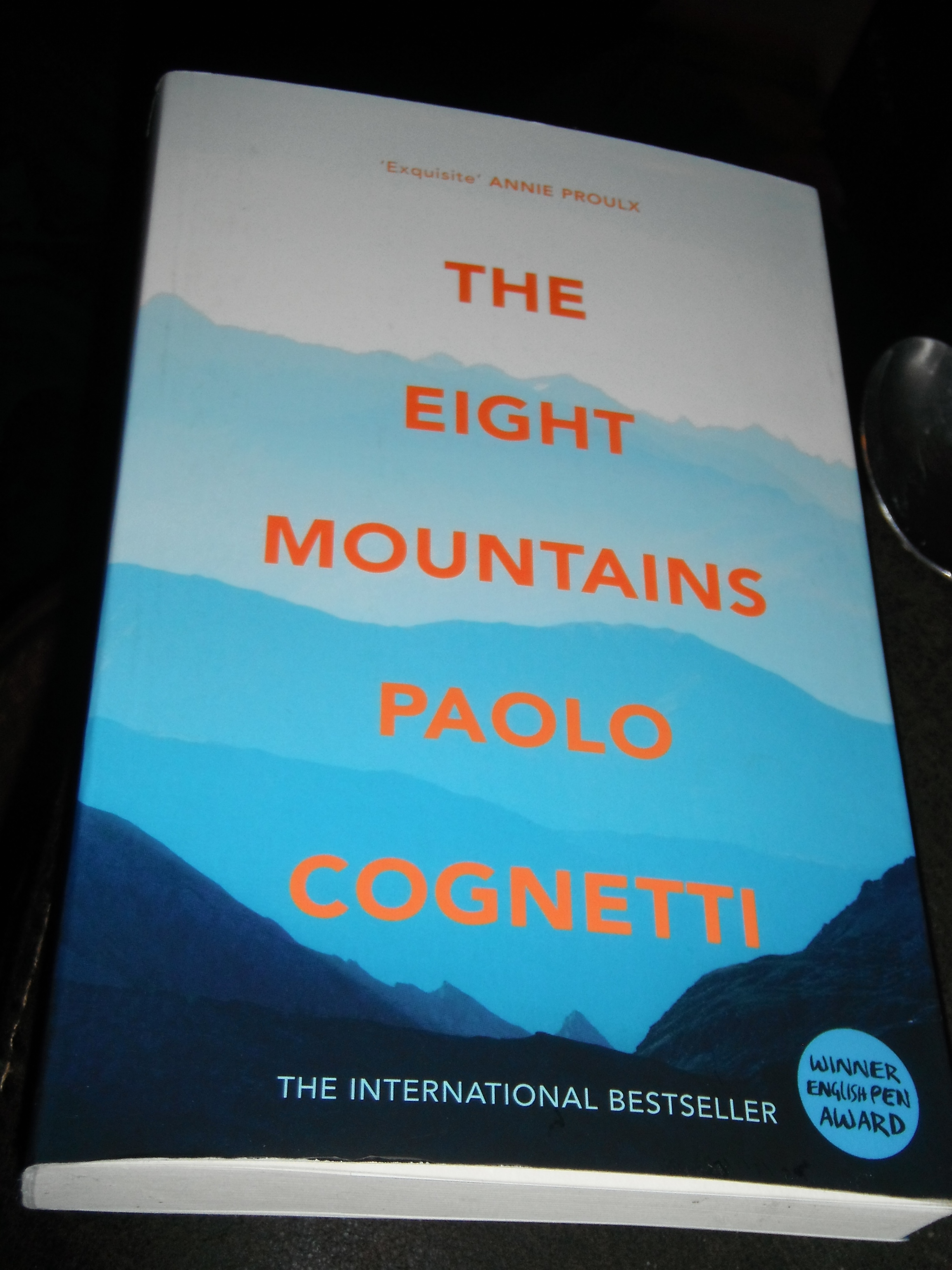 Photo taken by me – book cover to The Eight Mountains Photo taken by me – book cover to The Eight Mountains