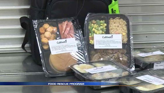 Package of unused cafeteria meals at a school in Indiana. Package of unused cafeteria meals at a school in Indiana.
