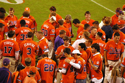 Clemson Homecoming '06 pt. 25 - Clemsons baseball team on the field for the football teams homcoming.