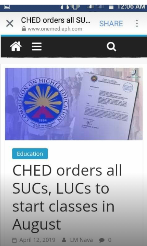 CHED ORDER MEMO