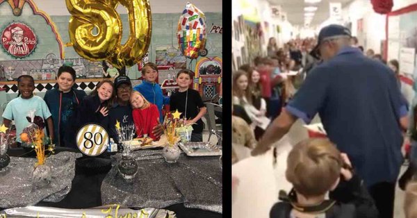 A custodian in Georgia gets a huge surprise party for his birthday A custodian in Georgia gets a huge surprise party for his birthday