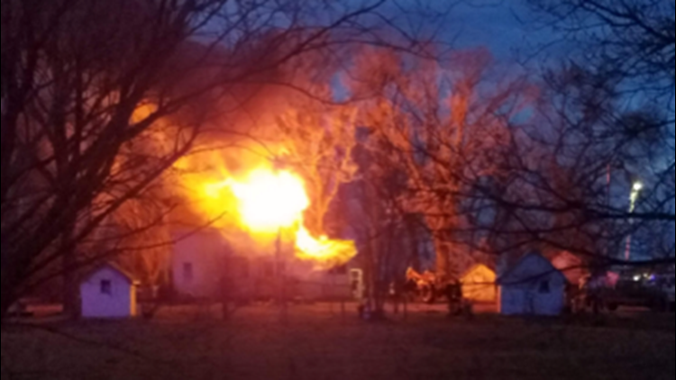 Fire in Blue Hill Township Minnesota last Wednesday Fire in Blue Hill Township Minnesota last Wednesday