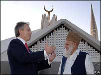 Blair in Pakistan - Mr Blair said the UK would double its development aid to Pakistan to £480m ($960m) over the next three years. Much of this will go to the reform of the Islamic religious schools, or madrassas, some of which have been accused of encouraging extremism. This reflects concerns that a generation of young British Muslims are being radicalised through their contacts with militants in Pakistan.  There will also be a counter-terrorism package of technical assistance, worth some £8m ($15m), UK officials said.  Describing the weekend's talks as 'immensely constructive', Mr Blair paid tribute to the president's 'courage and his leadership' in taking Pakistan on 'this journey of change and modernisation'.
