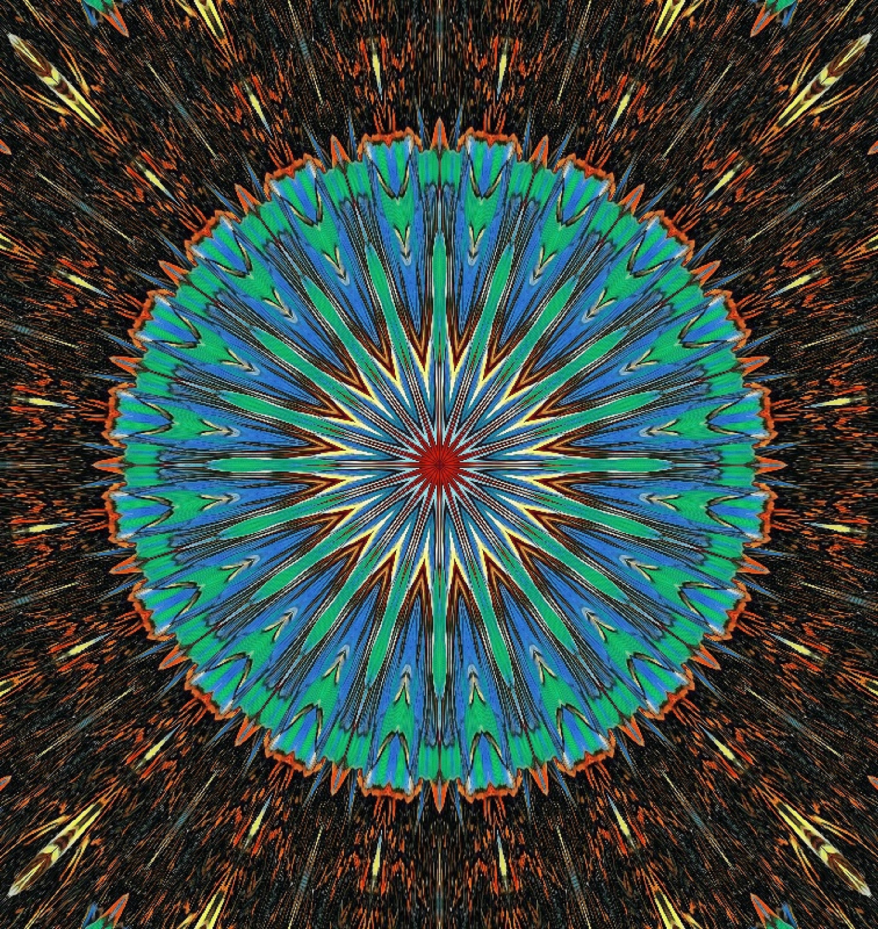 Photo taken by me with dark, dreaming, and kaleidescope x 20 effects on LunaPic.com