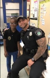 Newport News Police Officer Beganovic and his friend Jeremiah Newport News Police Officer Beganovic and his friend Jeremiah