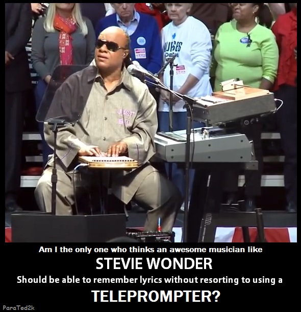 Stevie Wonder&#039;s Teleprompter?