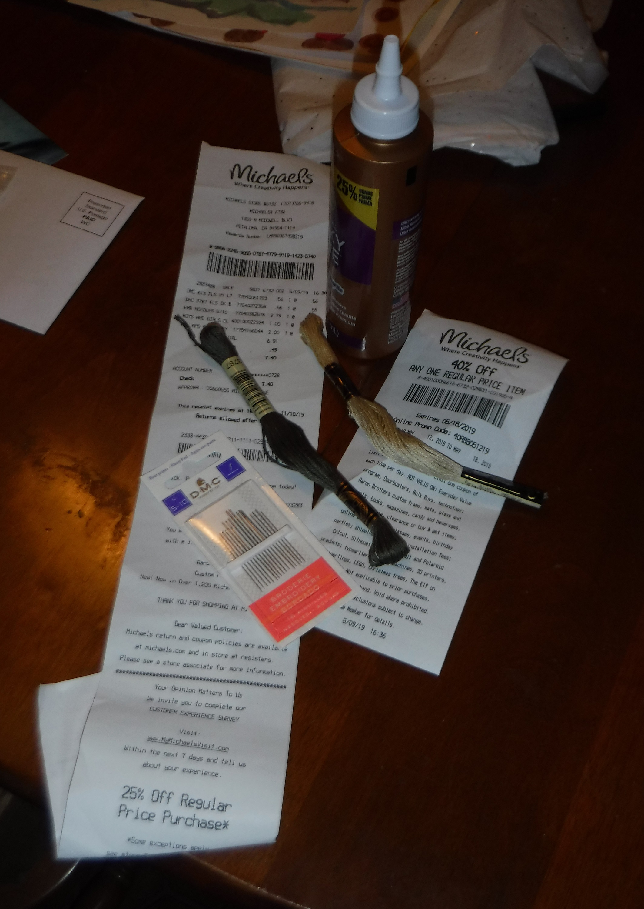 Photo I took of my Michael's purchases from today Photo I took of my Michael's purchases from today