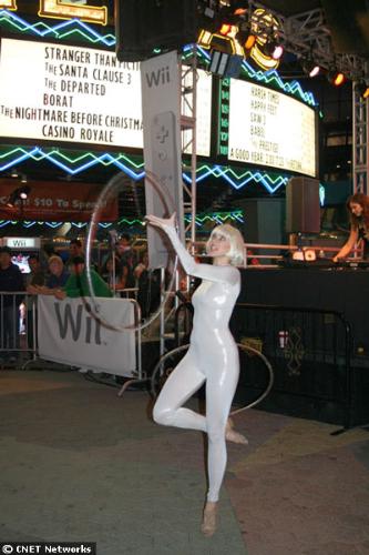 Gravity - Members of the acrobatic troupe AntiGravity performed at the launch of the Nintendo Wii.