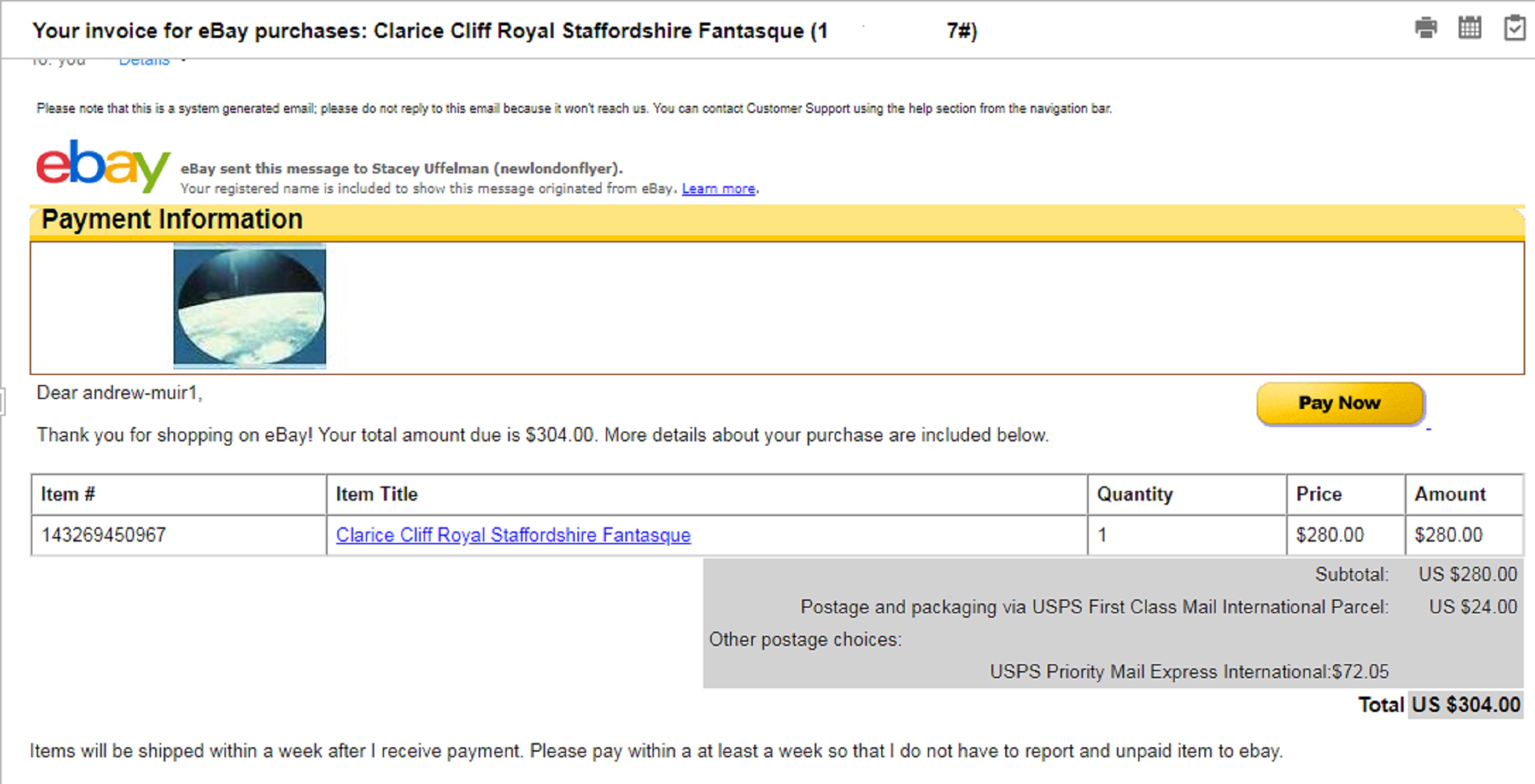 Screencap I took of the ebay information about the sale Screencap I took of the ebay information about the sale