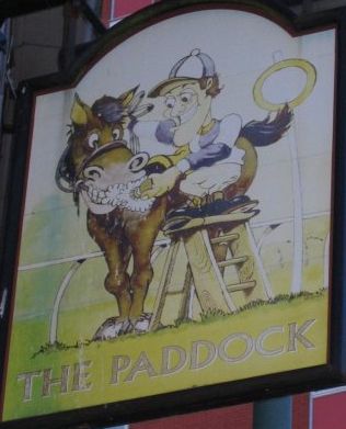 Photo taken by me - The Paddock pub sign, Salford Photo taken by me - The Paddock pub sign, Salford