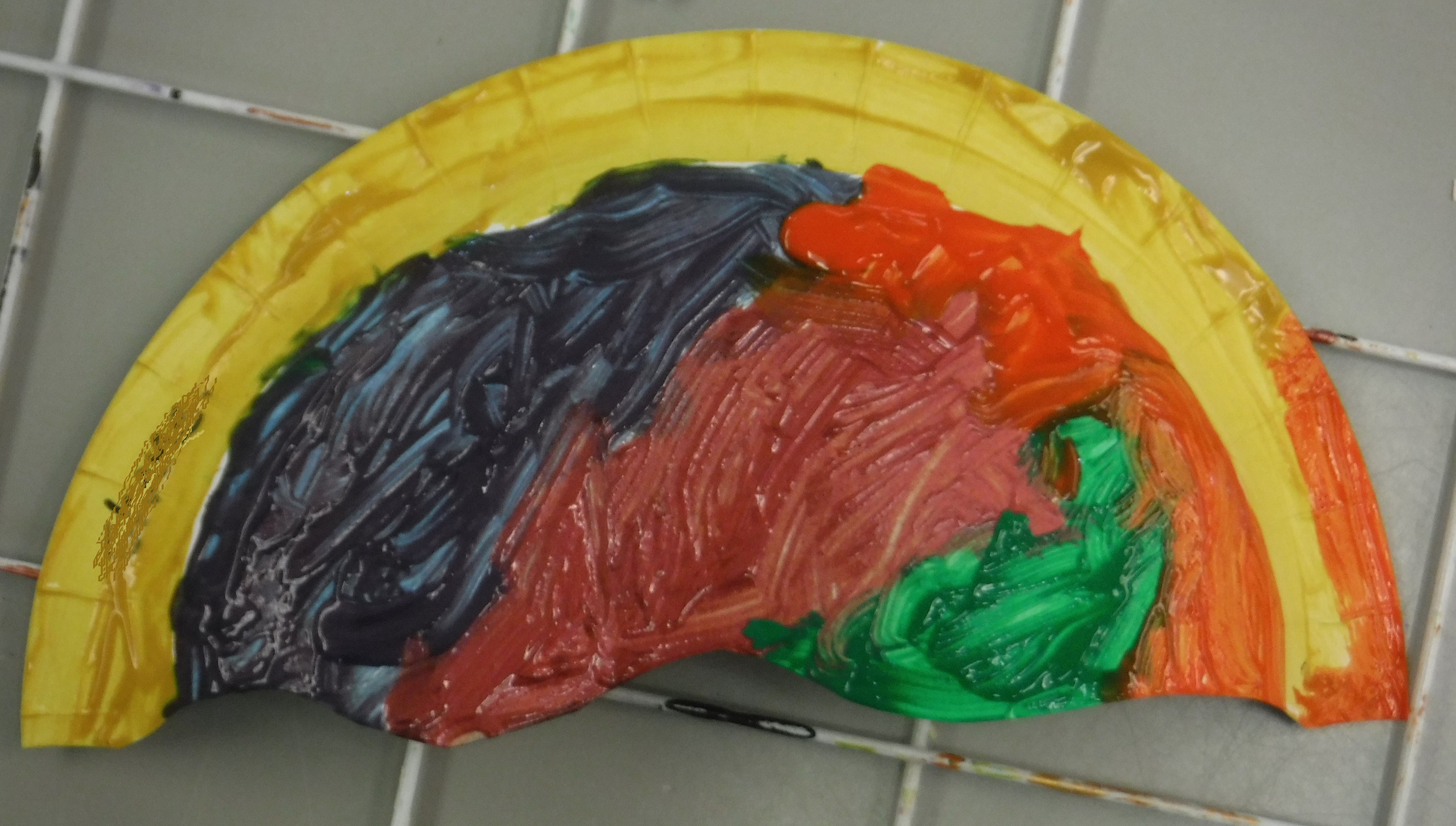 Photo taken by me of a "Jellyfish" body a child painted at work Photo taken by me of a "Jellyfish" body a child painted at work