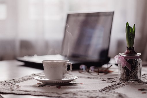 Coffee and Laptop:  Great Start to the Day