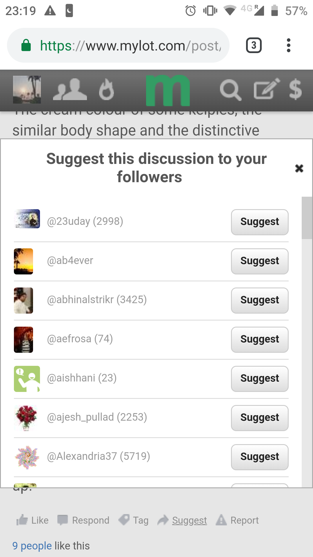 Mylot, features, followers Mylot, features, followers