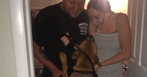 Jax with his owner Gabrielle McMillan Jax with his owner Gabrielle McMillan