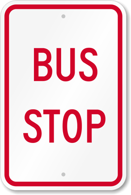 Bus stop drama.