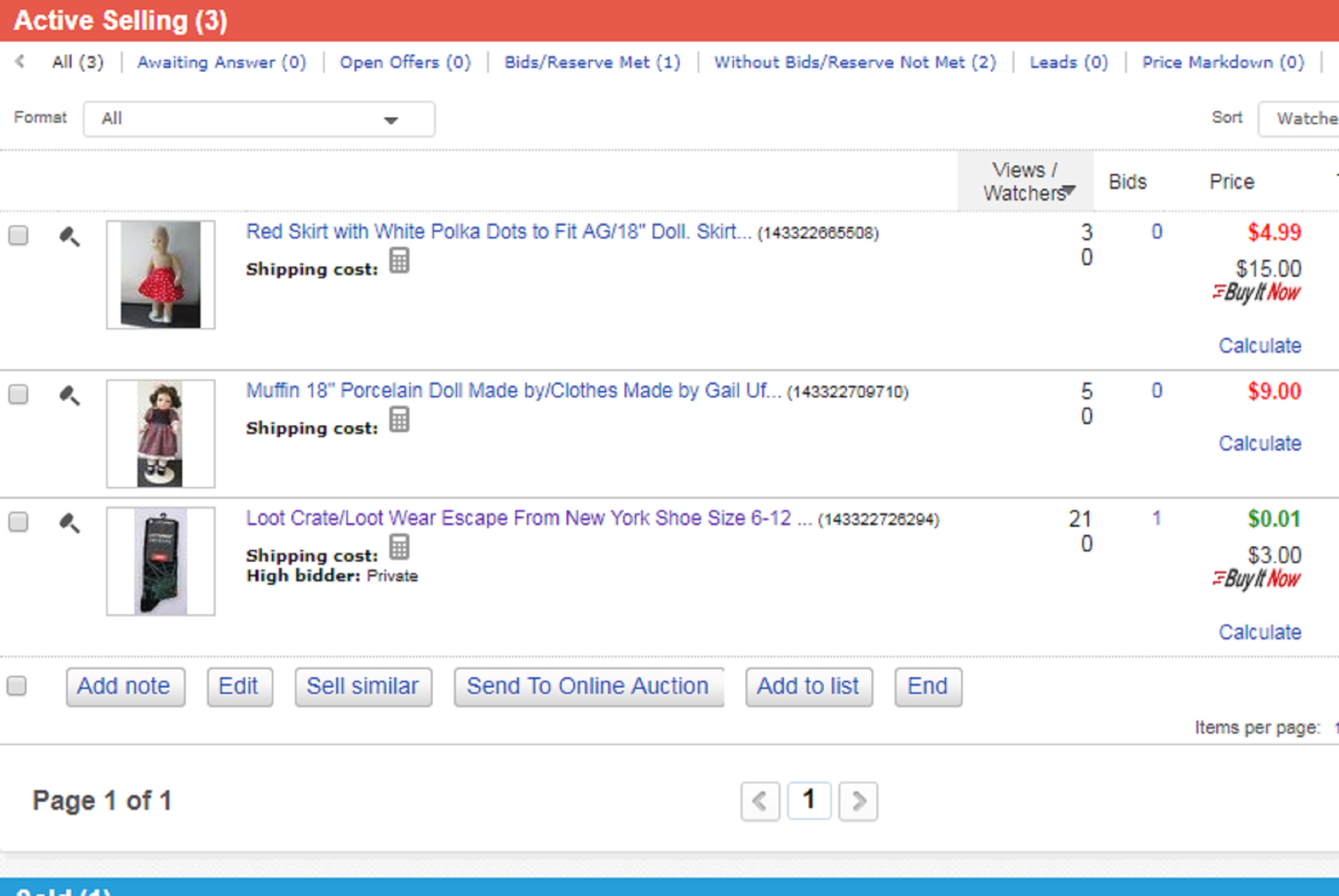 screencap I took of my eBay auctions 5:50 pm PST 7-11-19 screencap I took of my eBay auctions 5:50 pm PST 7-11-19
