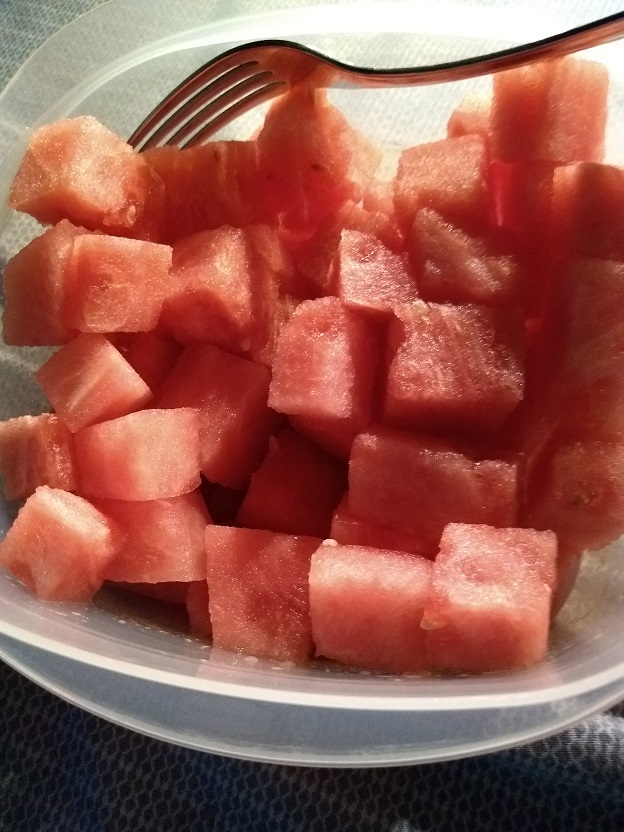 Bowl of watermelon. Photo is mine.