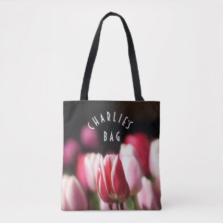 Red and white and Pink tulips tote bag at Zazzle by minx267 Red and white and Pink tulips tote bag at Zazzle by minx267